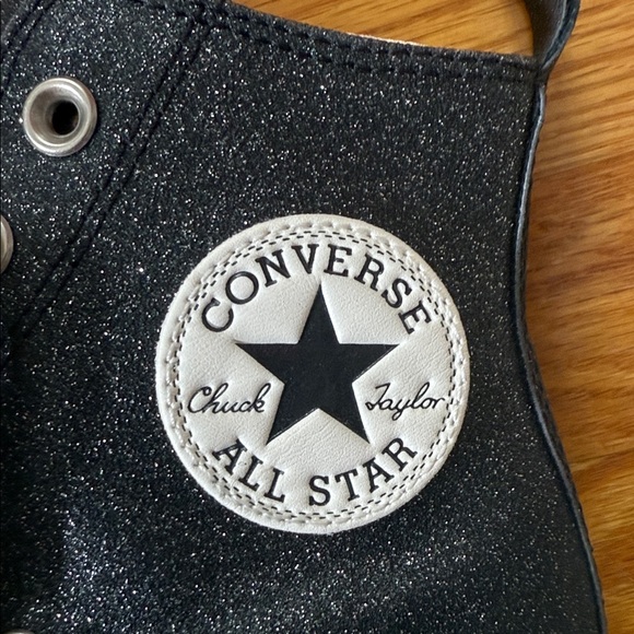 Converse Glittery Black High-Tops - Picture 2 of 5